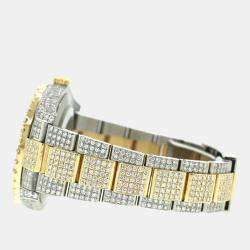 Rolex Custom  15.2CT Diamond 18K Yellow Gold Stainless Steel Datejust II 116333 Automatic Men's Wristwatch 41MM