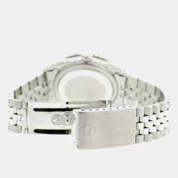 Rolex Custom Aquamarine Blue Diamond Stainless Steel Datejust  Automatic Men's Wristwatch 36MM