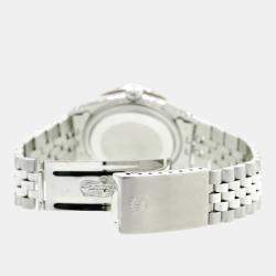 Rolex Custom Satin Linen 3.35CT Diamond Stainless Steel Datejust  Automatic Men's Wristwatch 36MM