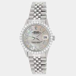 Rolex Custom Champagne MOP 3.3CT Diamond Stainless Steel Datejust  Automatic Men's Wristwatch 36MM