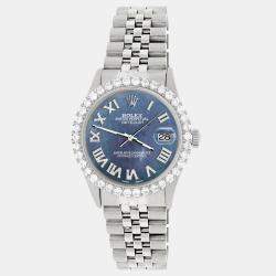 Rolex Custom Black 3.3CT Diamond Stainless Steel Datejust  Automatic Men's Wristwatch 36MM