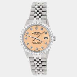 Rolex Custom Mustard 3.05CT Diamond Stainless Steel Datejust  Automatic Men's Wristwatch 36MM