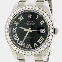 Rolex Custom  Diamond Stainless Steel Datejust II 116300 Automatic Men's Wristwatch 41MM