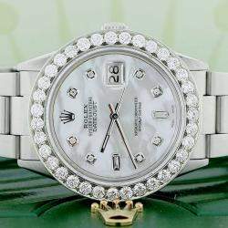 Rolex Customised  MOP 3.65CT Diamond Stainless Steel Datejust  Automatic Men's Wristwatch 36MM