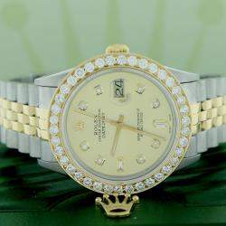 Rolex Customised  2.70CT Diamond 18K Yellow Gold Stainless Steel Datejust  Automatic Men's Wristwatch 36mm