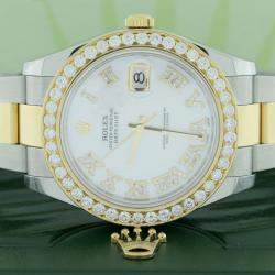 Rolex Customised  3.07CT Diamond 18K Yellow Gold Stainless Steel Datejust II 116333 Automatic Men's Wristwatch 41mm