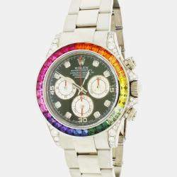 Rolex Customised White White Gold Cosmograph Daytona  Automatic Men's Wristwatch 40mm