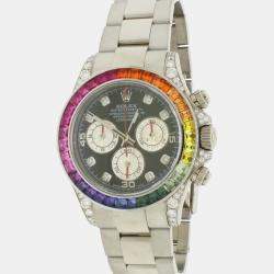 Rolex Customised White White Gold Cosmograph Daytona  Automatic Men's Wristwatch 40mm