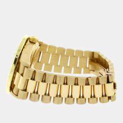 Rolex Customised Red MOP 4.0CT Diamond 18K Yellow Gold Day-Date  Automatic Men's Wristwatch 36MM