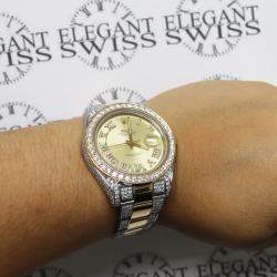 Rolex Customised  Diamond 18K Yellow Gold Stainless Steel Datejust II 116333 Automatic Men's Wristwatch 41MM