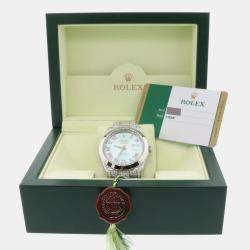 Rolex Customised Sky Blue 10.52CT Diamond Stainless Steel Datejust II 116300 Automatic Men's Wristwatch 41mm