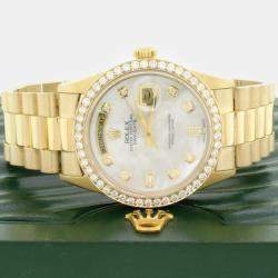 Rolex Customised  Diamond 18k Yellow Gold  Day-Date  Automatic Men's Wristwatch 36MM