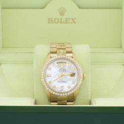 Rolex Customised  Diamond 18k Yellow Gold  Day-Date  Automatic Men's Wristwatch 36MM