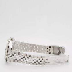 Rolex Customised Silver Diamond Stainless Steel Datejust 126300 Automatic Men's Wristwatch 41mm