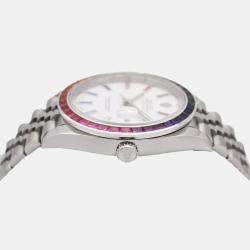 Rolex Customised White Diamond Stainless Steel Datejust 126300 Automatic Men's Wristwatch 41mm
