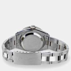Rolex Customised Black Diamond Stainless Steel Datejust 2007 Automatic Men's Wristwatch 36mm