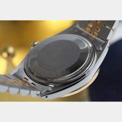 Rolex Customised Blue MOP Diamond 18K Yellow Gold Stainless Steel Datejust 16013 Automatic Men's Wristwatch 36mm
