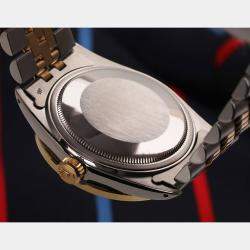 Rolex Customised White Diamond 18K Yellow Gold Stainless Steel Datejust 16013 Automatic Men's Wristwatch 36mm