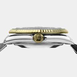 Rolex Customised Grey Diamond 18K Yellow Gold Datejust 16013 Automatic Men's Wristwatch 36mm