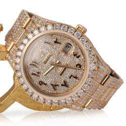 Rolex Customised Diamond 18K Yellow Gold Day-Date 228238 Automatic Men's Wristwatch 36mm