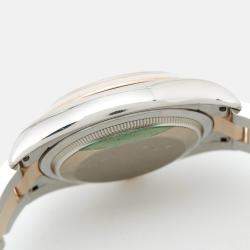 Pre Owned Rolex Brown Mother Of Pearl 18K Everose Gold Oystersteel Datejust 116201 Women's Wristwatch 36 mm