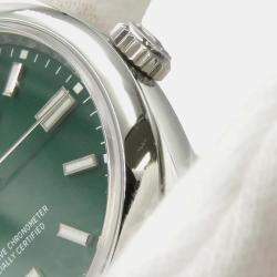 Rolex Green Stainless Steel Oyster Perpetual 126000 Automatic Men's Wristwatch 36 mm