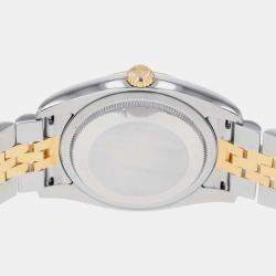 Rolex Champagne Diamond 18k Yellow Gold Stainless Steel Datejust 116233G Automatic Men's Wristwatch 36 mm