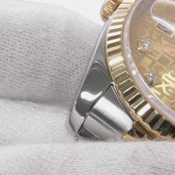 Rolex Champagne Diamond 18k Yellow Gold Stainless Steel Datejust 116233G Automatic Men's Wristwatch 36 mm