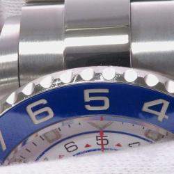 Rolex White Stainless Steel Yacht-Master II 116680 Automatic Men's Wristwatch 44 mm