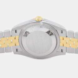 Rolex Fluted Diamond 18k Yellow Gold Stainless Steel Datejust 126233 Automatic Men's Wristwatch 36 mm