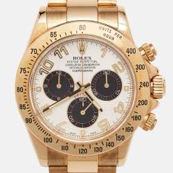 Rolex Ivory 18K Yellow Gold Cosmograph Daytona 116528-Men's Wristwatch 40 mm