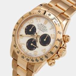 Rolex Ivory 18K Yellow Gold Cosmograph Daytona 116528-Men's Wristwatch 40 mm