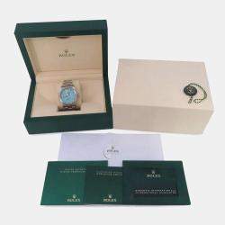 Rolex Turquoise Stainless Steel Oyster Perpetual 124300 Automatic Men's Wristwatch 41 mm
