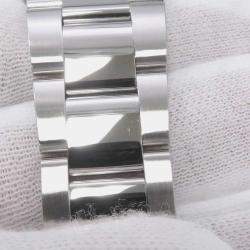 Rolex White Stainless Steel Datejust 116200 Automatic Men's Wristwatch 36 mm