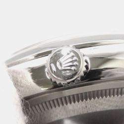Rolex White Stainless Steel Datejust 116200 Automatic Men's Wristwatch 36 mm