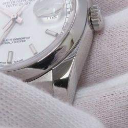 Rolex White Stainless Steel Datejust 116200 Automatic Men's Wristwatch 36 mm
