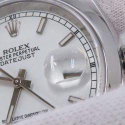 Rolex White Stainless Steel Datejust 116200 Automatic Men's Wristwatch 36 mm