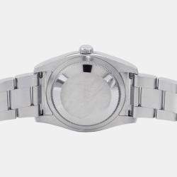 Rolex White Stainless Steel Datejust 116200 Automatic Men's Wristwatch 36 mm