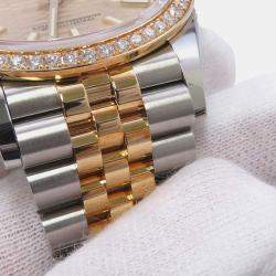 Pre Owned Rolex Datejust 126283RBR Automatic Champagne 18k Yellow Gold Stainless Steel Men’s Wristwatch 36 mm