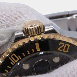 Rolex Black 18k Yellow Gold Stainless Steel Submariner 126613LN Automatic Men's Wristwatch 41 mm