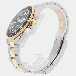 Rolex Black 18k Yellow Gold Stainless Steel Submariner 126613LN Automatic Men's Wristwatch 41 mm