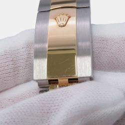 Rolex Gold 18k Yellow Gold Stainless Steel Datejust 126233 Automatic Men's Wristwatch 36 mm