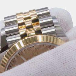 Rolex Gold 18k Yellow Gold Stainless Steel Datejust 126233 Automatic Men's Wristwatch 36 mm