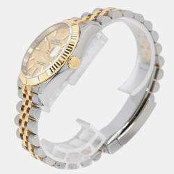 Rolex Gold 18k Yellow Gold Stainless Steel Datejust 126233 Automatic Men's Wristwatch 36 mm