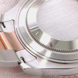 Rolex Black 18k Rose Gold Stainless Steel Yacht-Master 268621 Automatic Men's Wristwatch 37 mm