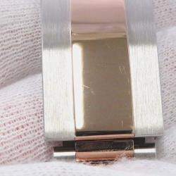 Rolex Black 18k Rose Gold Stainless Steel Yacht-Master 268621 Automatic Men's Wristwatch 37 mm