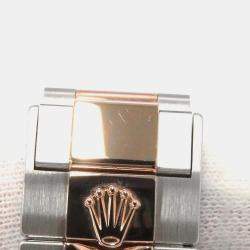 Rolex Black 18k Rose Gold Stainless Steel Yacht-Master 268621 Automatic Men's Wristwatch 37 mm
