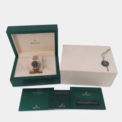 Rolex Black 18k Rose Gold Stainless Steel Yacht-Master 268621 Automatic Men's Wristwatch 37 mm