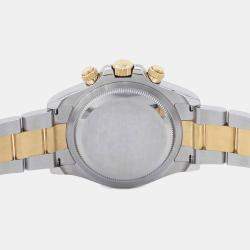 Rolex Black 18k Yellow Gold Stainless Steel Cosmograph Daytona Automatic Men's Wristwatch 40 mm