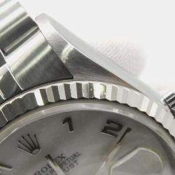 Rolex Mother of Pearl 18k White Gold Stainless Steel Datejust Automatic Men's Wristwatch 36 mm